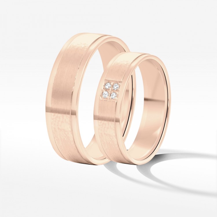 Obrączki ślubne z różowego złota 5.5mm