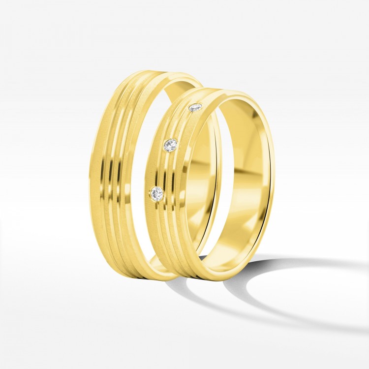 Obrączki ślubne z żółtego złota 5mm