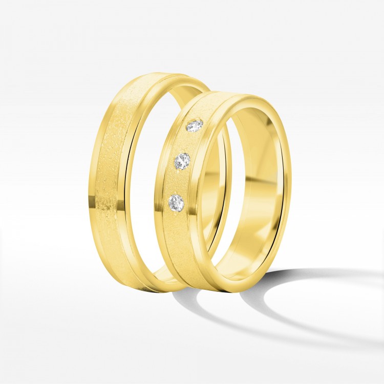 Obrączki ślubne z żółtego złota 5mm