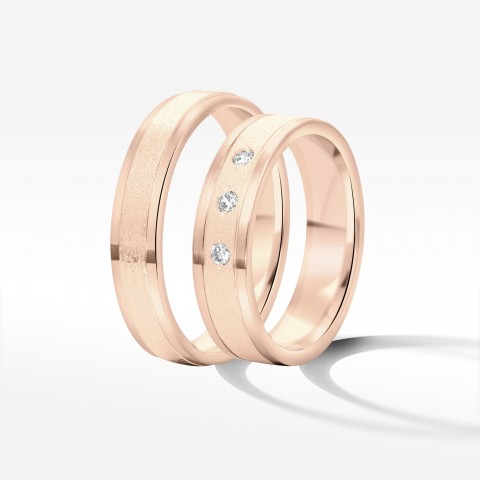 Obrączki ślubne z różowego złota 5mm