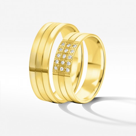 Obrączki ślubne z żółtego złota 6mm