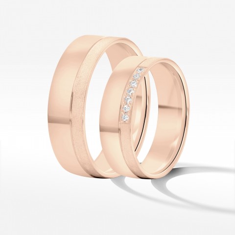 Obrączki ślubne z różowego złota 6.5mm
