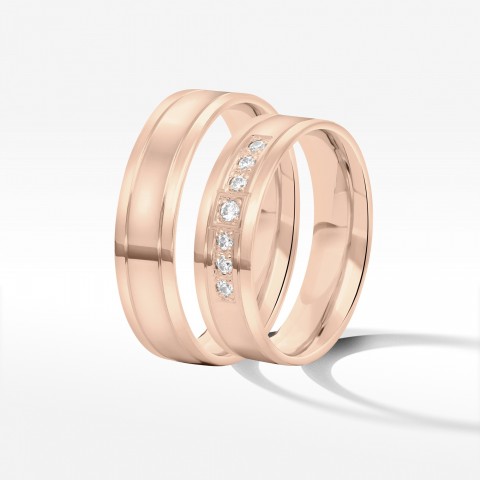 Obrączki ślubne z różowego złota 5.5mm