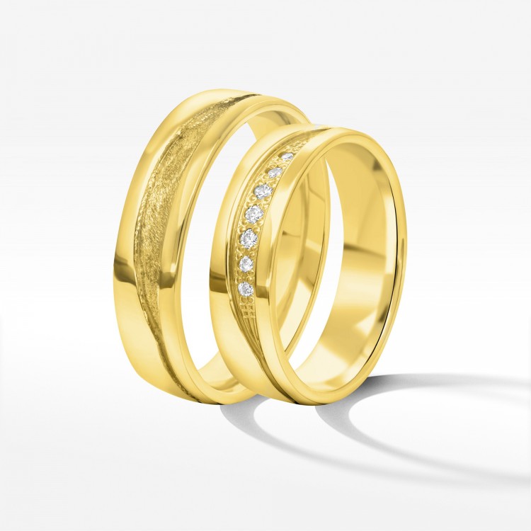 Obrączki ślubne z żółtego złota 5.5mm