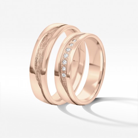 Obrączki ślubne z różowego złota 5.5mm