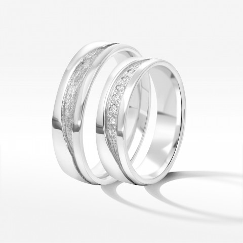 Obrączki ślubne z białego złota 5.5mm