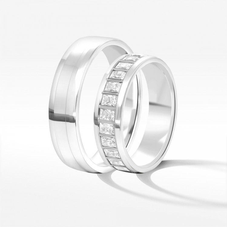 Obrączki ślubne z białego złota 5.5mm