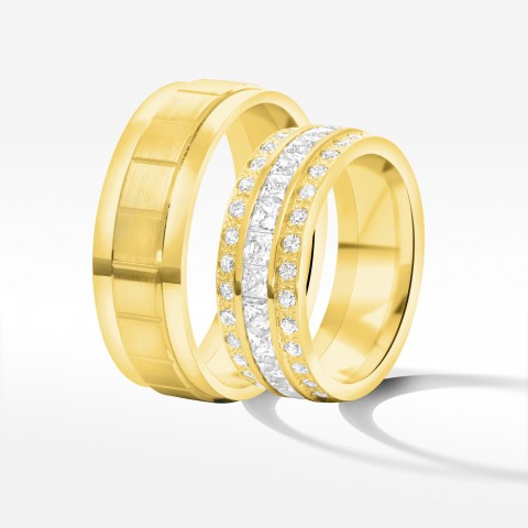 Obrączki ślubne z żółtego złota 7.5mm