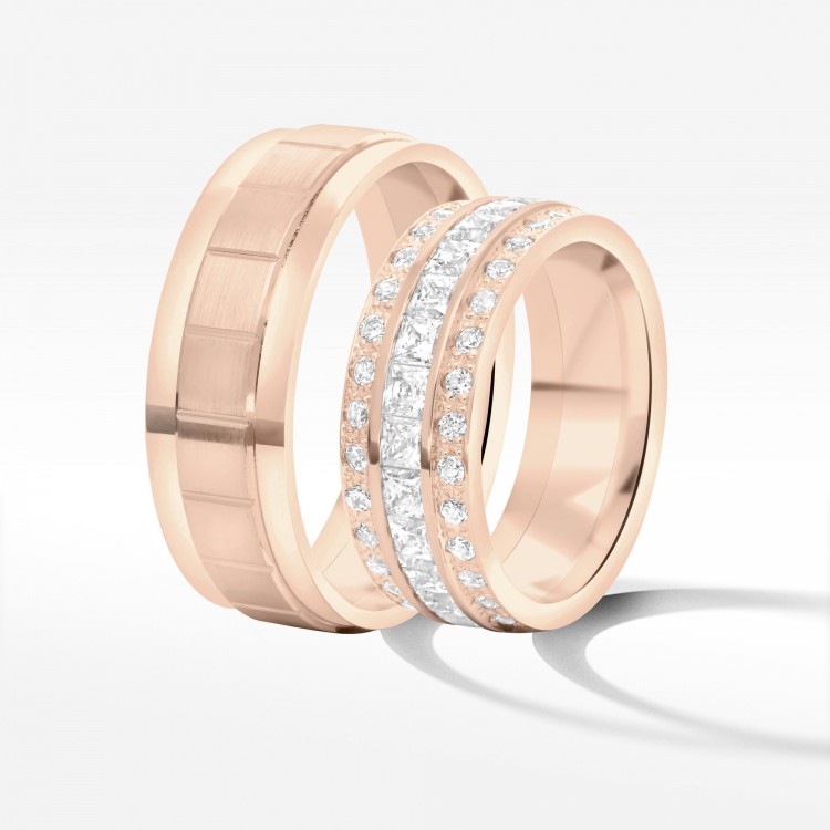 Obrączki ślubne z różowego złota 7.5mm
