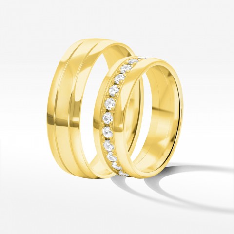 Obrączki ślubne z żółtego złota 6mm