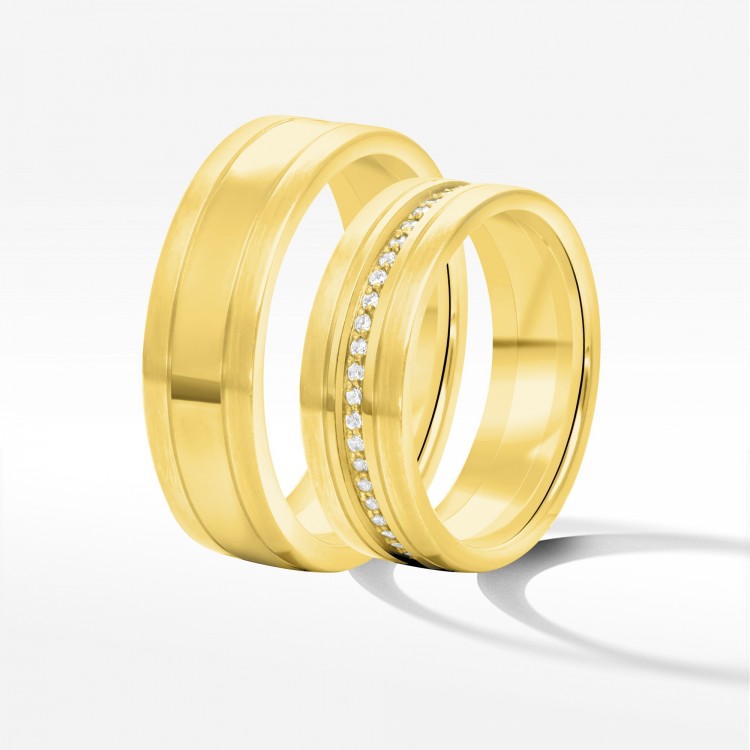 Obrączki ślubne z żółtego złota 6mm