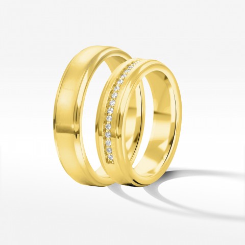 Obrączki ślubne z żółtego złota 5mm