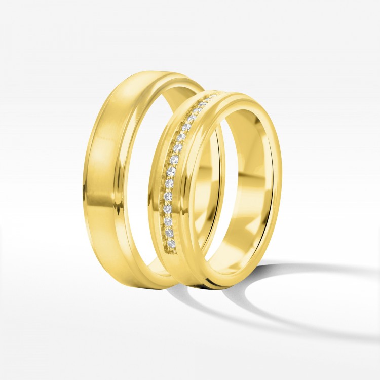 Obrączki ślubne z żółtego złota 5mm