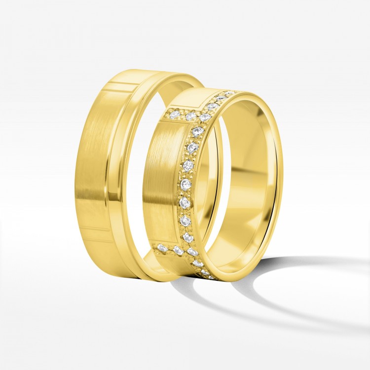 Obrączki ślubne z żółtego złota 6mm