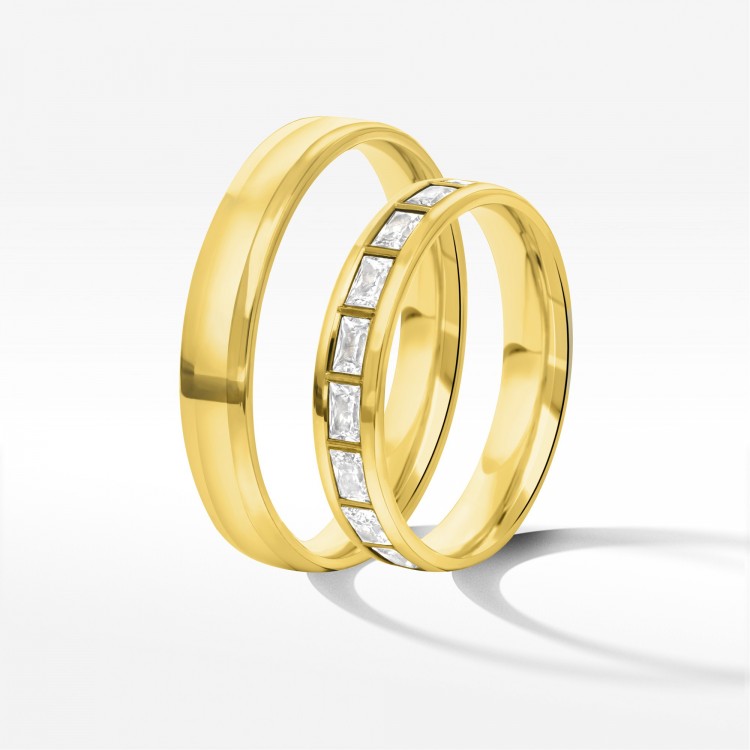 Obrączki ślubne z żółtego złota 4mm