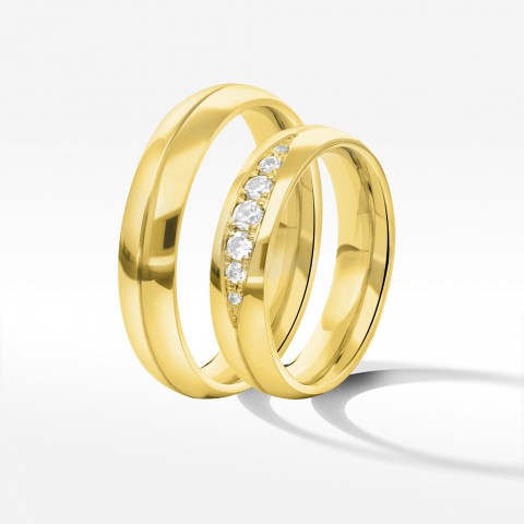 Obrączki ślubne z żółtego złota 5mm