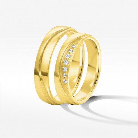 Obrączki ślubne z żółtego złota 4.5mm