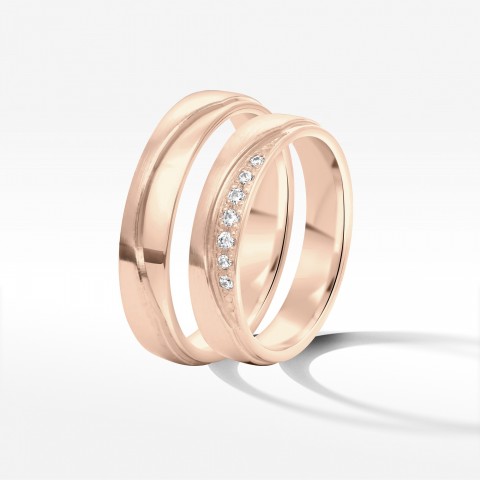 Obrączki ślubne z różowego złota 4.5mm