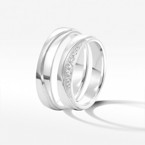 Obrączki ślubne z białego złota 4.5mm
