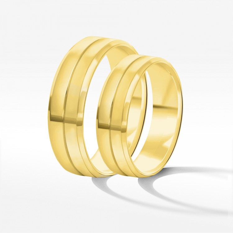 Obrączki ślubne z żółtego złota 5.5mm