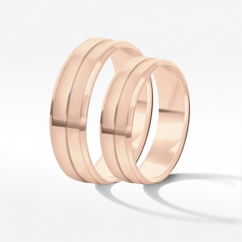 Obrączki ślubne z różowego złota 5.5mm