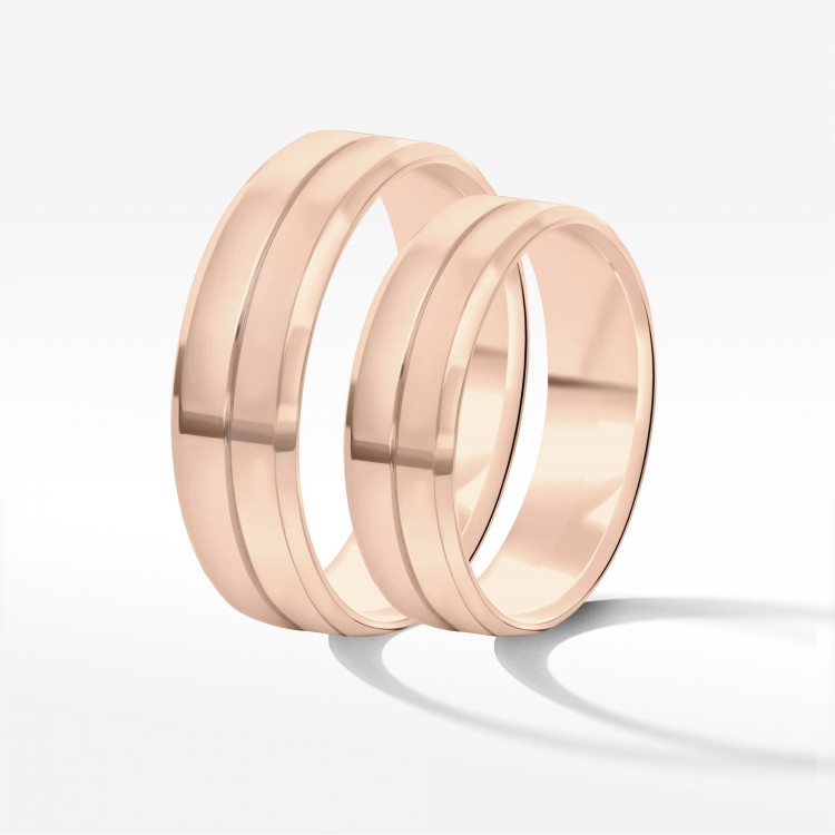 Obrączki ślubne z różowego złota 5.5mm