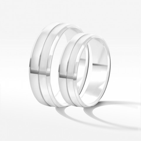 Obrączki ślubne z białego złota 5.5mm
