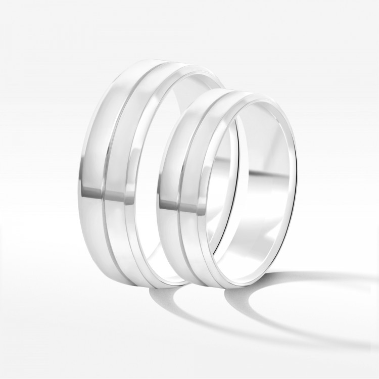 Obrączki ślubne z białego złota 5.5mm