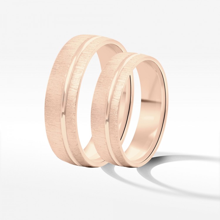Obrączki ślubne z różowego złota 5.5mm
