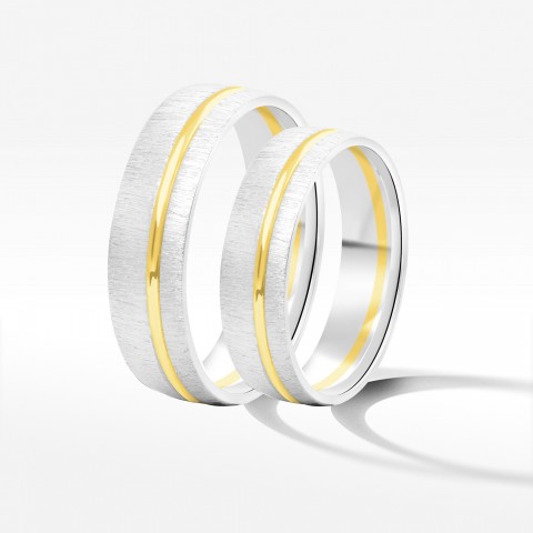 Obrączki ślubne z dwukolorowego złota 5.5mm