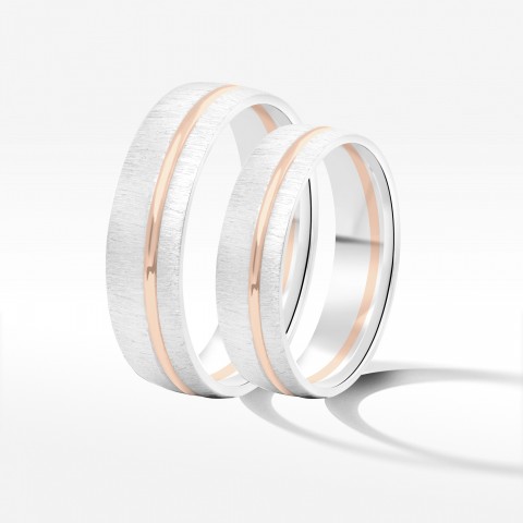 Obrączki ślubne z dwukolorowego złota 5.5mm