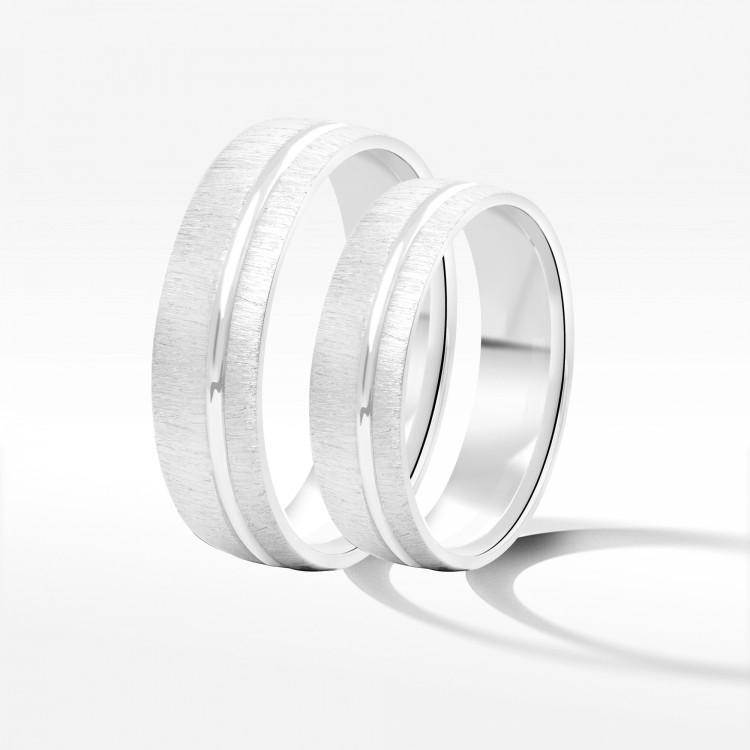 Obrączki ślubne z białego złota 5.5mm