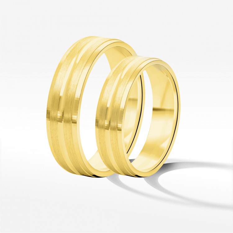 Obrączki ślubne z żółtego złota 5mm