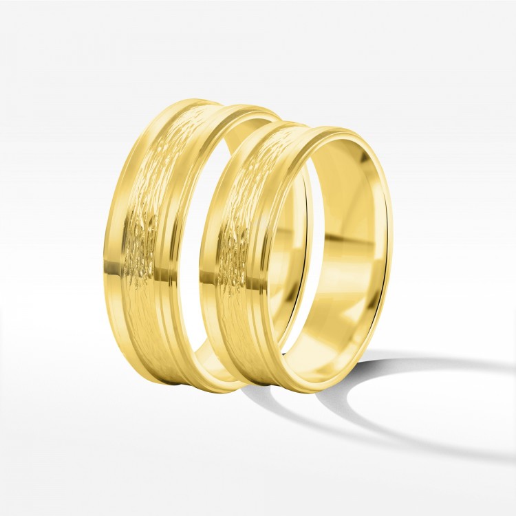 Obrączki ślubne z żółtego złota 6mm