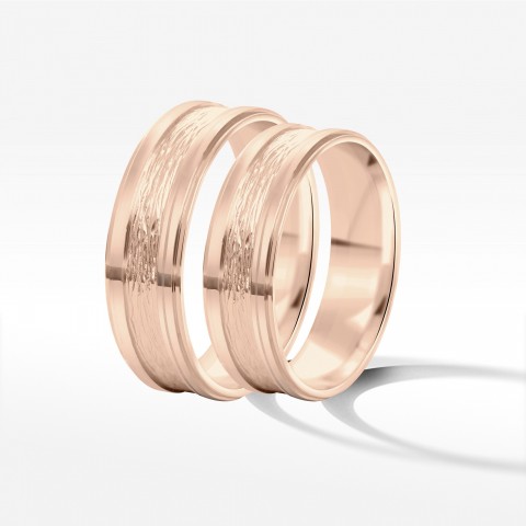 Obrączki ślubne z różowego złota 6mm