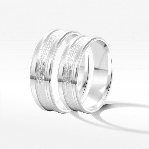 Obrączki ślubne z białego złota 6mm