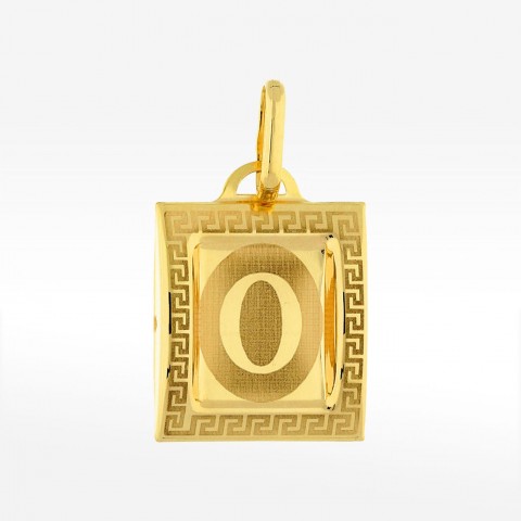 Złota zawieszka literka O