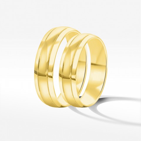 Obrączki ślubne z żółtego złota 5mm