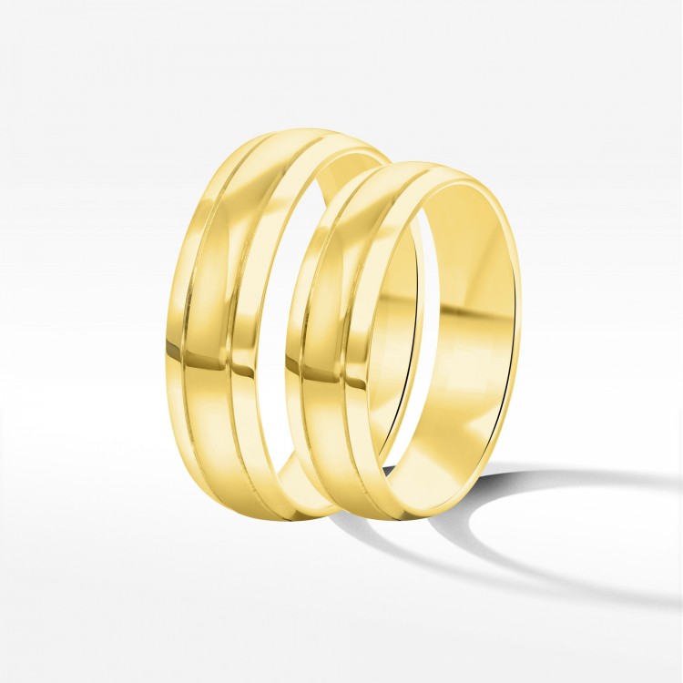 Obrączki ślubne z żółtego złota 5mm