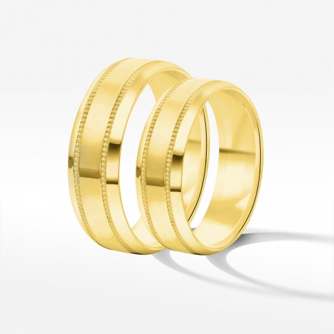 Obrączki ślubne z żółtego złota 6mm