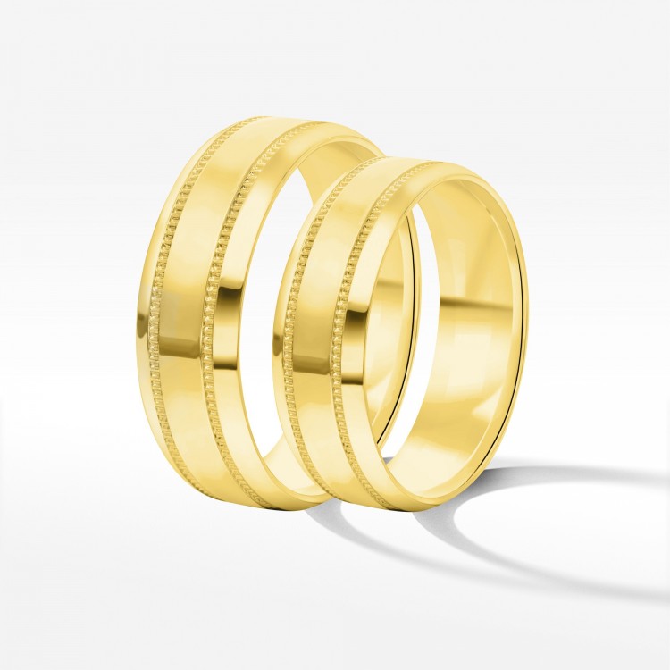 Obrączki ślubne z żółtego złota 6mm