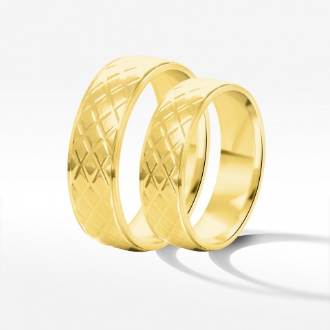 Obrączki ślubne z żółtego złota 6mm