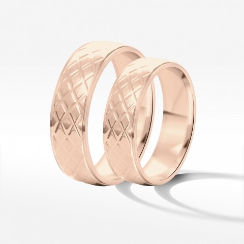 Obrączki ślubne z różowego złota 6mm