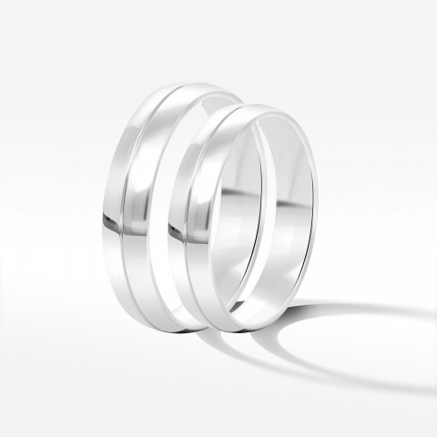 Obrączki ślubne z białego złota 4mm