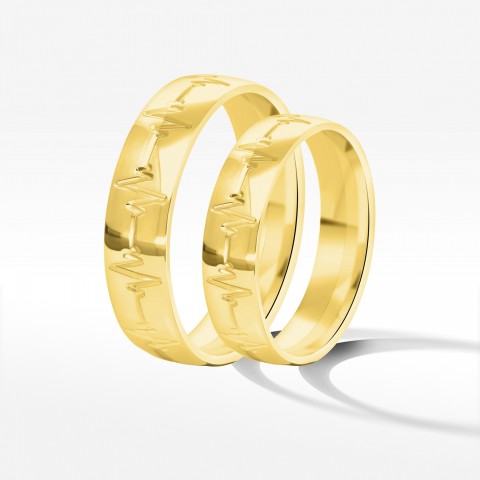 Obrączki ślubne z żółtego złota 5mm