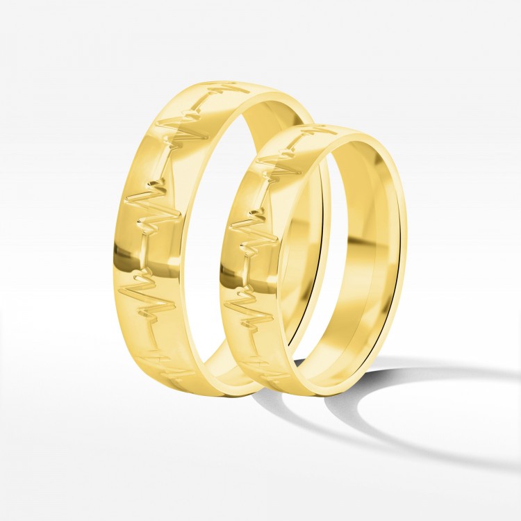 Obrączki ślubne z żółtego złota 5mm