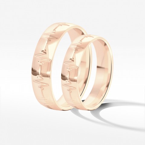 Obrączki ślubne z różowego złota 5mm