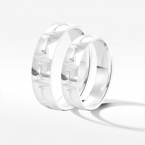 Obrączki ślubne z białego złota 5mm