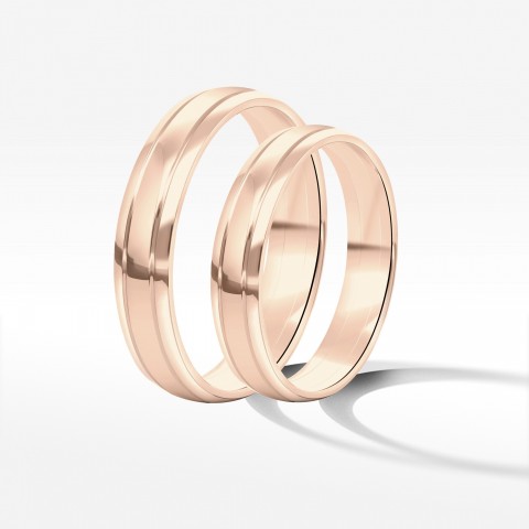Obrączki ślubne z różowego złota 4mm