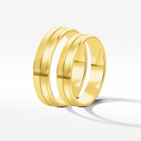 Obrączki ślubne z żółtego złota 4.5mm